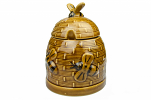 Dóza na med nebo cukřenka s včelkami - velká