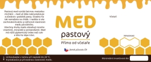 Etiketa na sklenici - 1 bílá - Med pastový