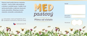 Etiketa na sklenici - 4 modrá - Med pastový