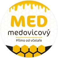 Etiketa na víčko - 1 bílá - Med medovicový