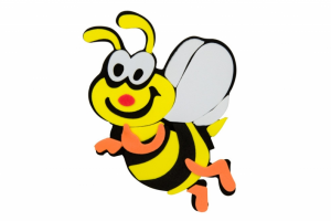 Pryžová samolepka - včelka malá