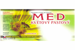 Samolepicí etiketa Med květový pastový