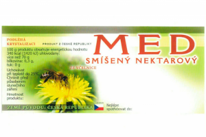 Samolepicí etiketa Med smíšený nektarový