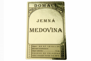 Samolepicí etiketa na medovinu zlatá