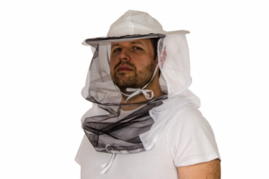 Včelařský klobouk Prima, bílá a černá síťka