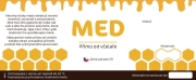 Etiketa na sklenici - 1 bílá - Med