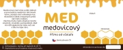 Etiketa na sklenici - 1 bílá - Med medovicový