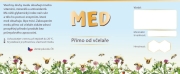 Etiketa na sklenici - 4 modrá - Med