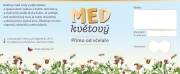 Etiketa na sklenici - 4 modrá - Med květový