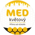 Etiketa na víčko - 1 bílá - Med květový