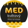 Etiketa na víčko - 2 černá - Med květový