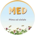 Etiketa na víčko - 4 modrá - Med