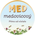 Etiketa na víčko - 4 modrá - Med medovicový
