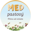 Etiketa na víčko - 4 modrá - Med pastový