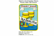 Samolepicí etiketa na medovinu kreslená