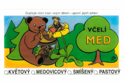 Samolepicí etiketa Včelí med - medvídek
